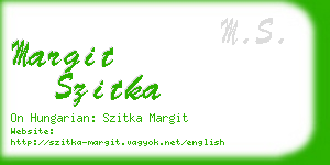 margit szitka business card